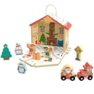 Drvena igra kucica deda mraza